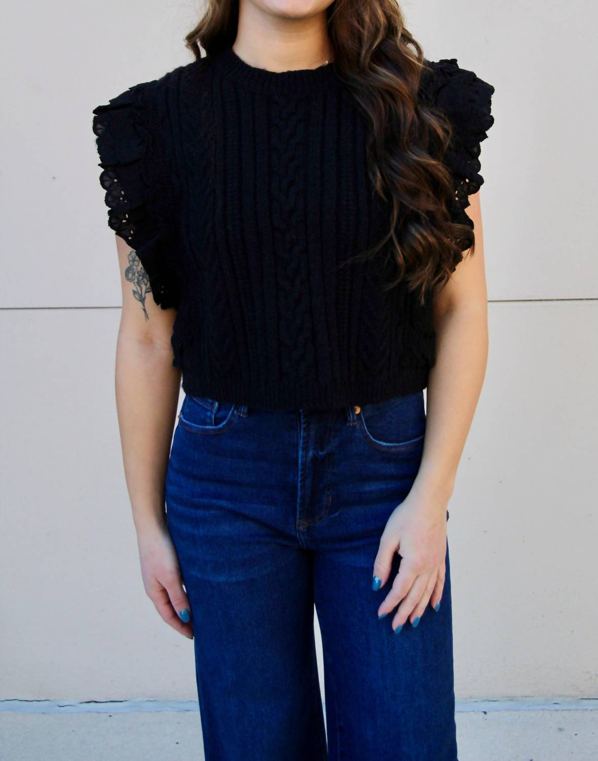 Sadie & Sage - Vicki Ruffle Sweater
