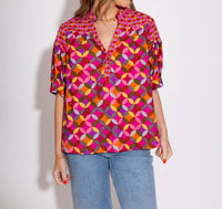 Ivy Jane - Mosaic Popover Top