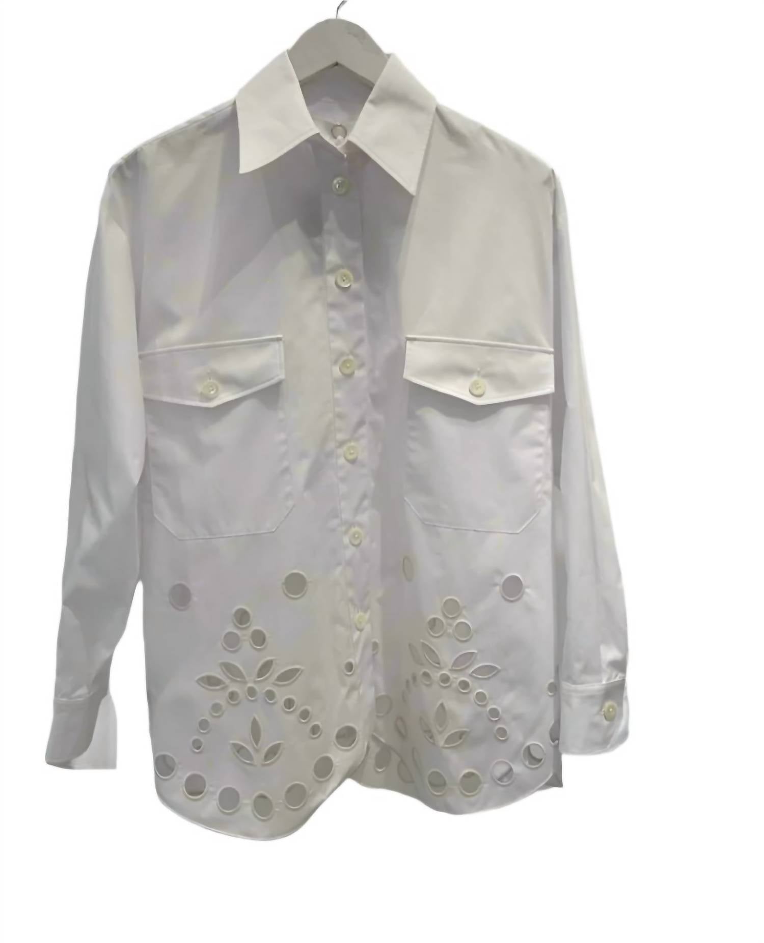 Mantu - Women's Blouse With Punched Holes