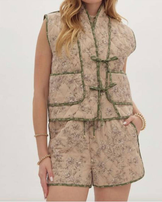 Entro - Floral Quilted Vest