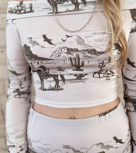 L&B Creations - Western Desert Top And Midi Skirt Set