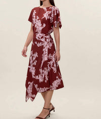 Rebecca Taylor Ciara Wrap Dress in aberdeen combo - women's dress - alternate view