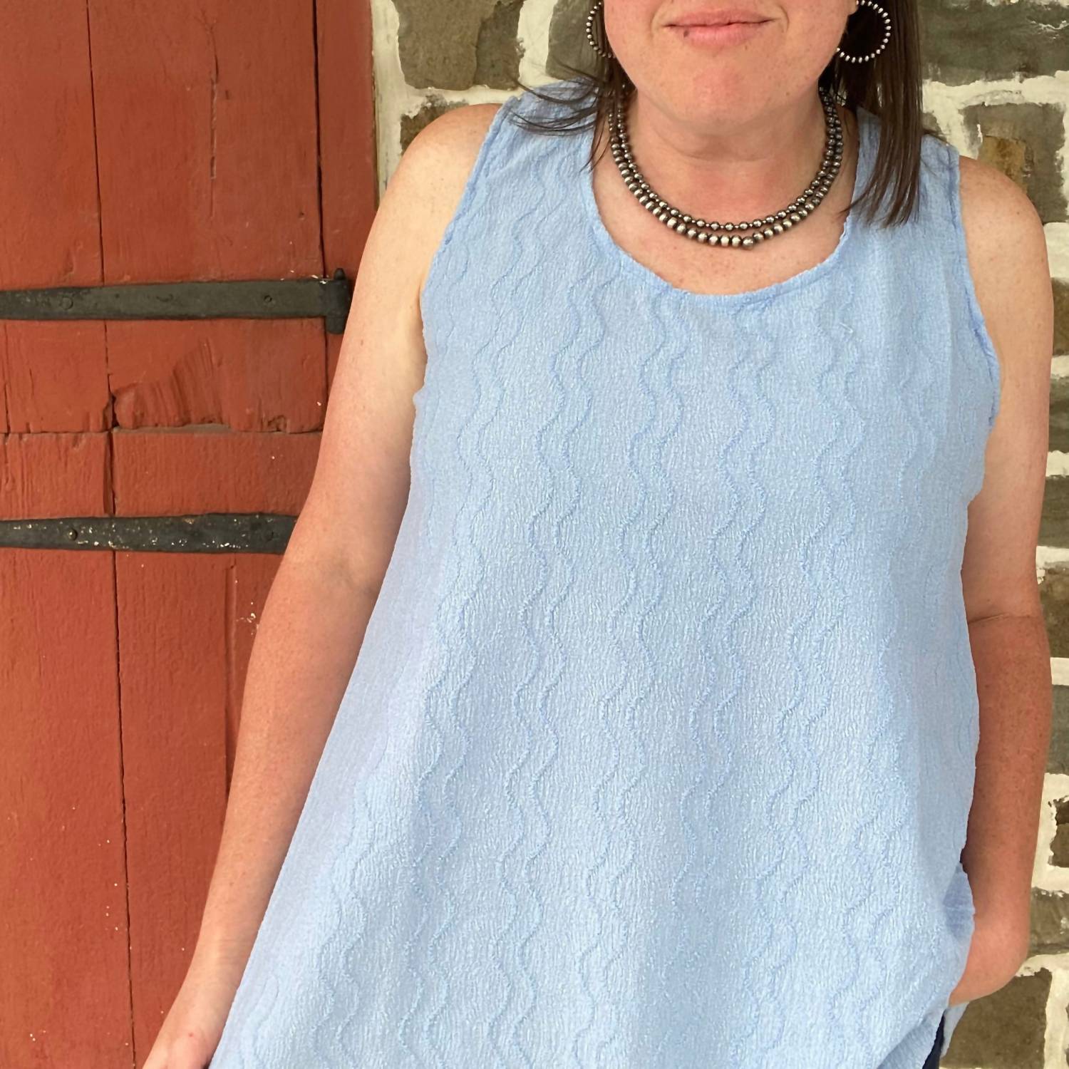 Andree By Unit - Textured Sleeveless Tank Blouse