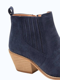 Corkys Footwear Women's Potion Bootie in navy - women's shoe - detail view