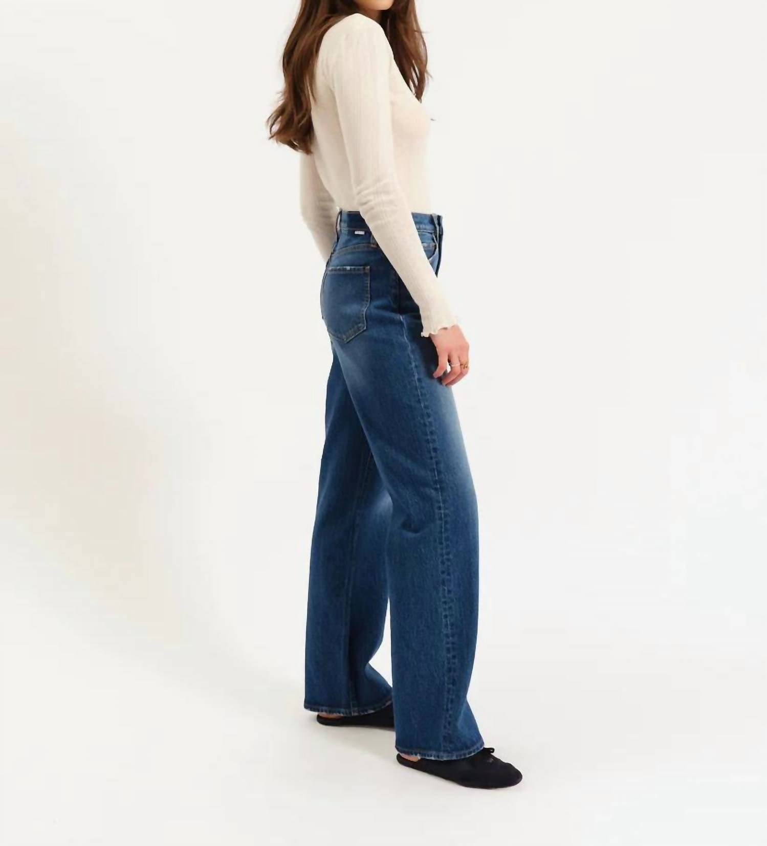 DAZE City Straight High Rise Jean in bright blue - women's jeans - view 5