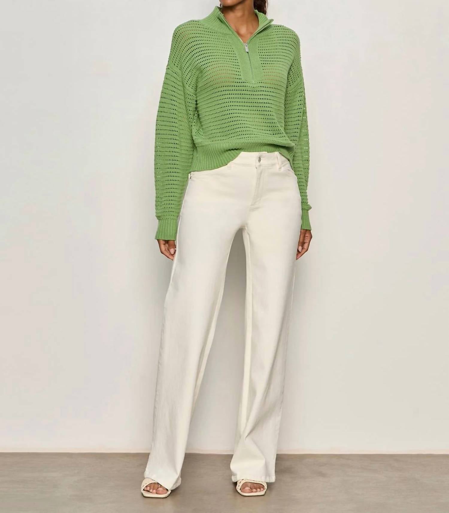Sanctuary - Open Knit 1/2 Zip Sweater