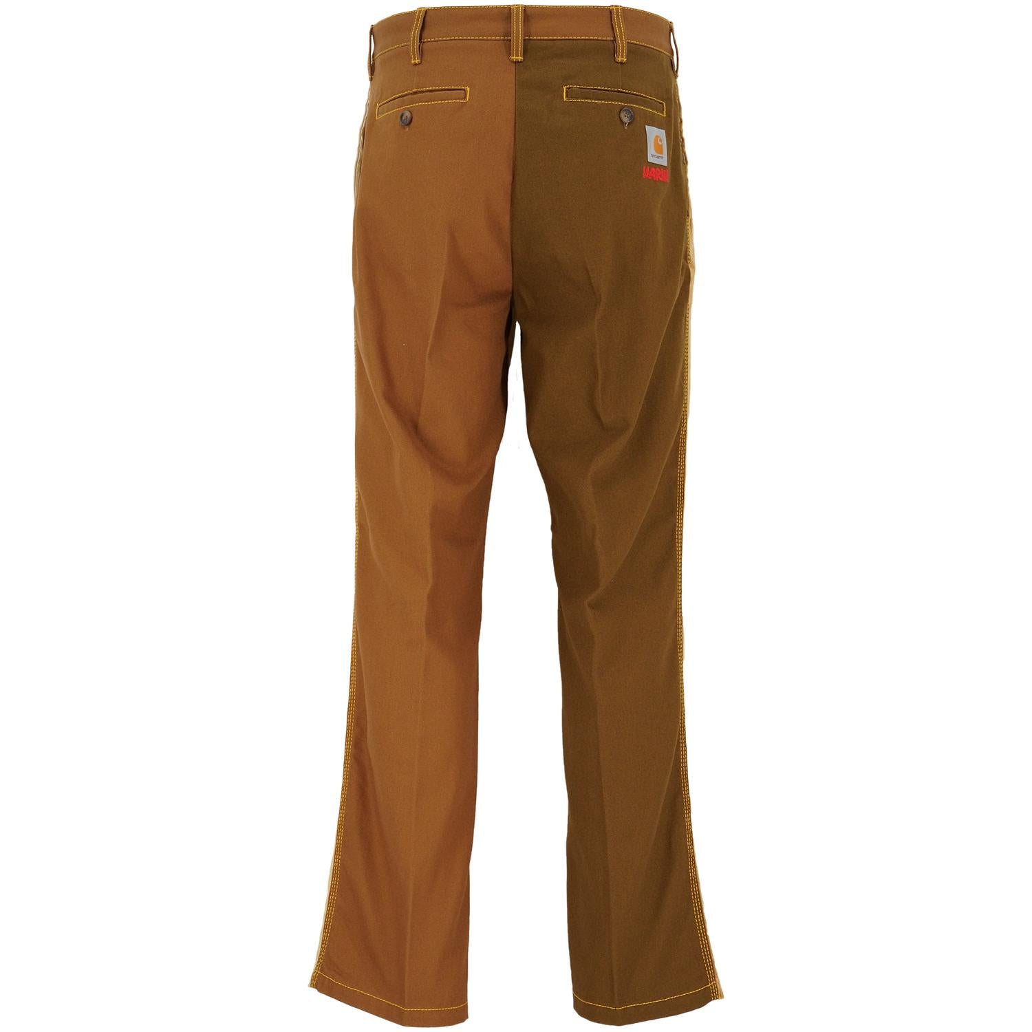 Marni X Carhartt Wip Unisex Workwear Trousers in tabacco - women's jeans - view 5