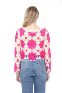 Rain And Rose - Quinn Knit Floral Top