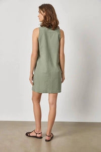 Lilla P - Sleeveless Pleat Pocket Mini Dress