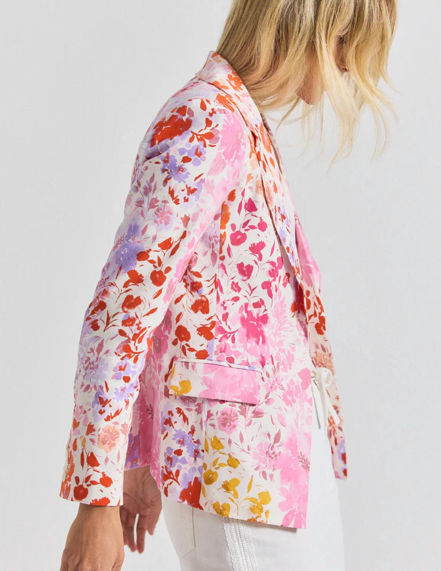 Derek Lam 10 Crosby - Irina Floral Stretch-linen Blazer
