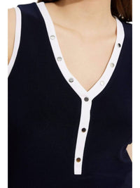 Joseph Ribkoff - V-neck Sleeveless Casual Top