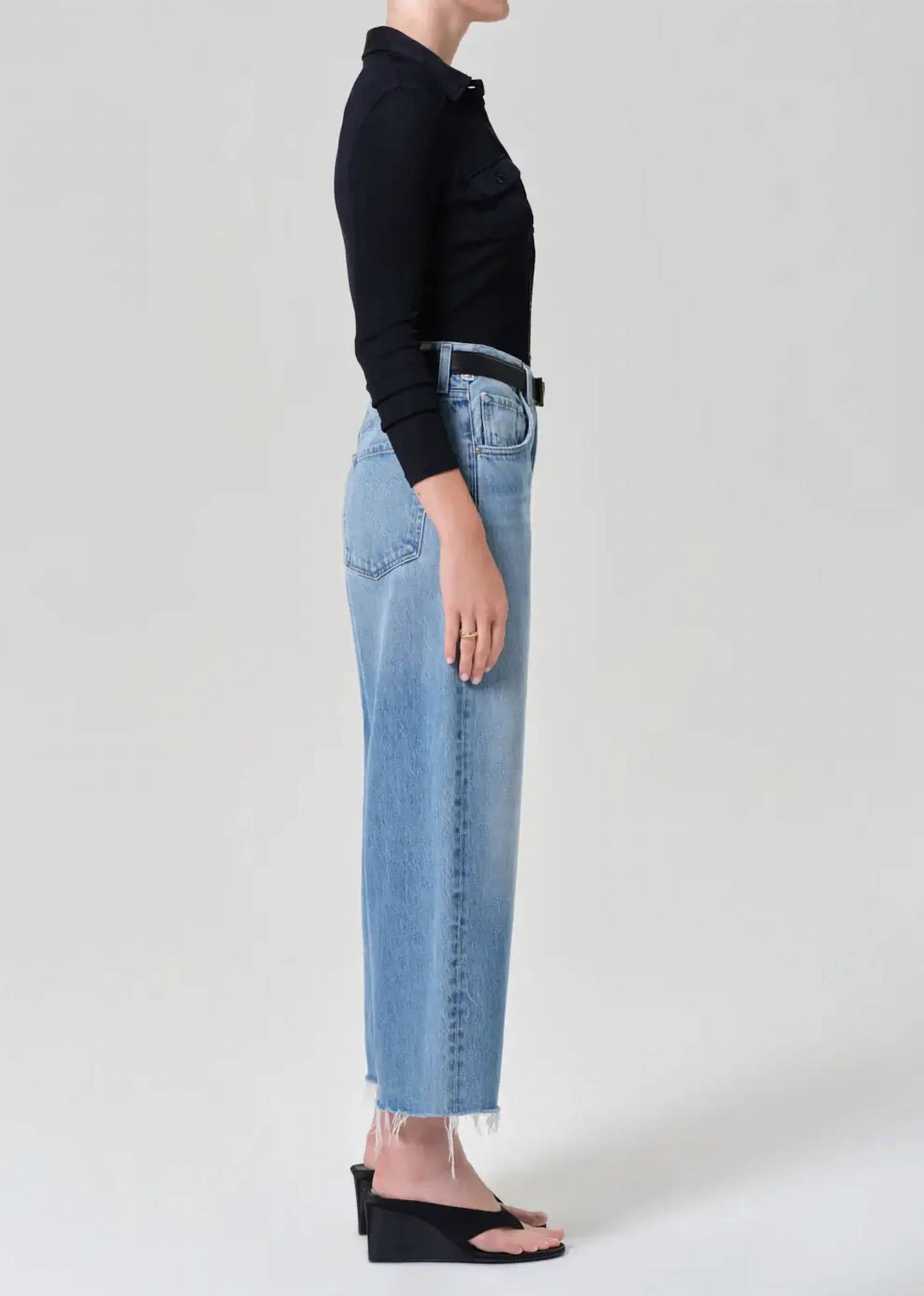 Citizens Of Humanity - Ayla Raw Hem Crop Baggy Jeans