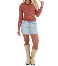 Free People - Lake Henley Stripe Top