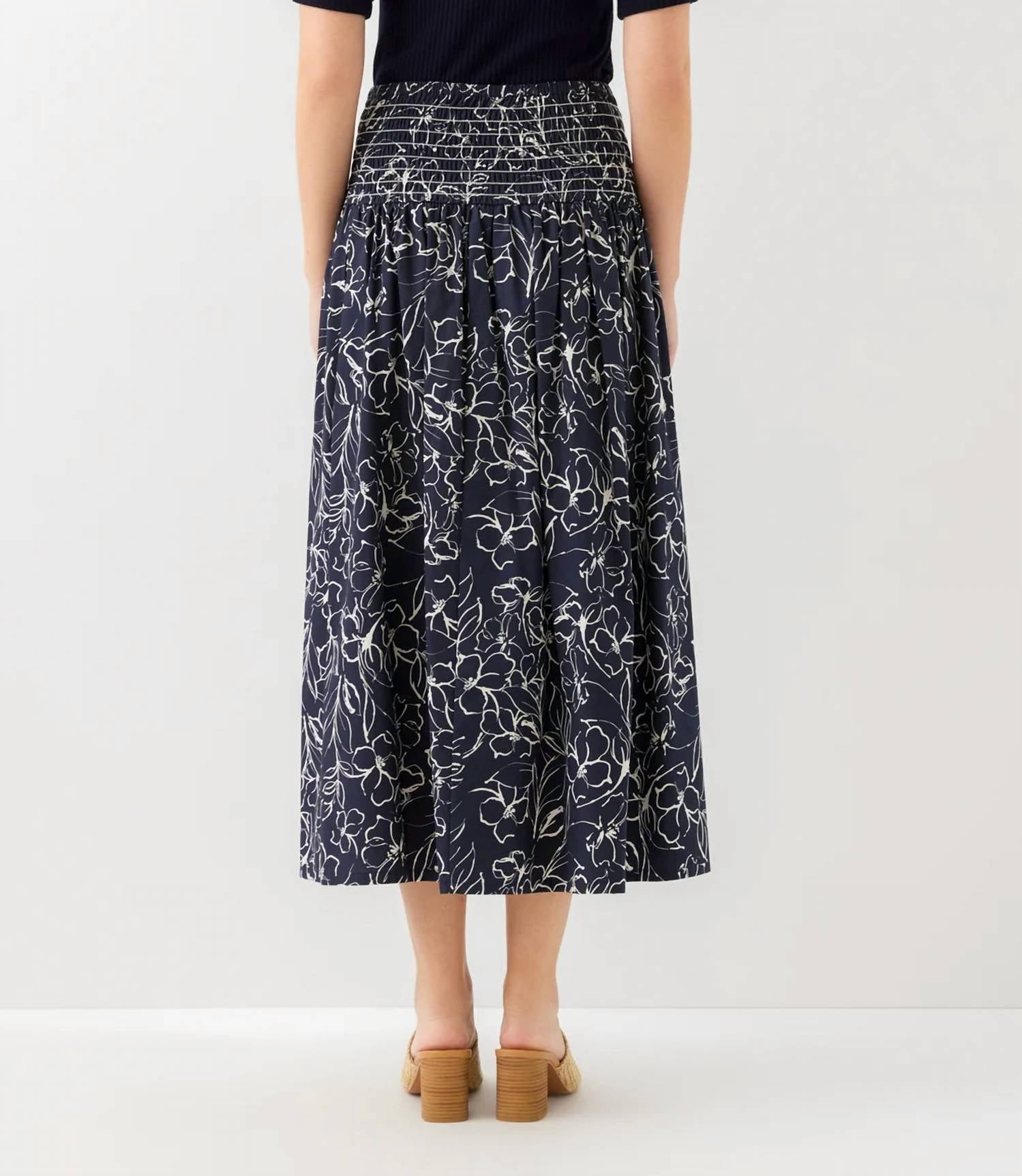 Karen Kane - Smocked Waist Midi Skirt
