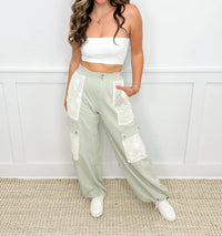 Davi & Dani - Great Day Vibes High-rise Cotton Pants