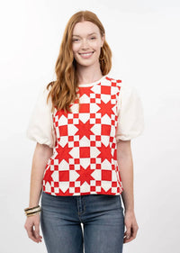 Ivy Jane - Quilted Pouf Sleeve Top