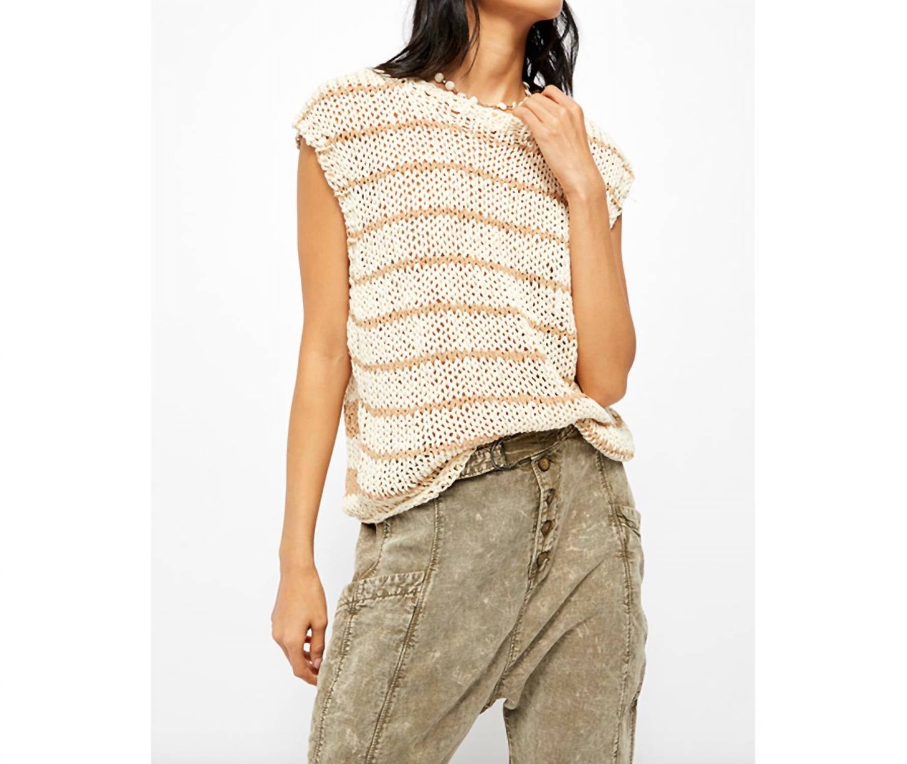 Free People Wave After Wave Top in neutral combo - women's tank top - view 4