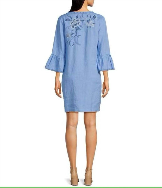 Johnny Was - MADALEINA RUFFLE SLEEVE LINEN DRESS