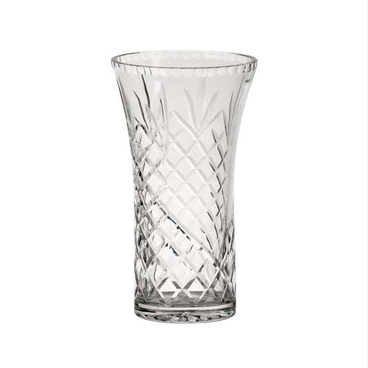 Creative Gifts International - Crystal Flared Vase With Medallion II Pattern - 8.25" X 4.75"