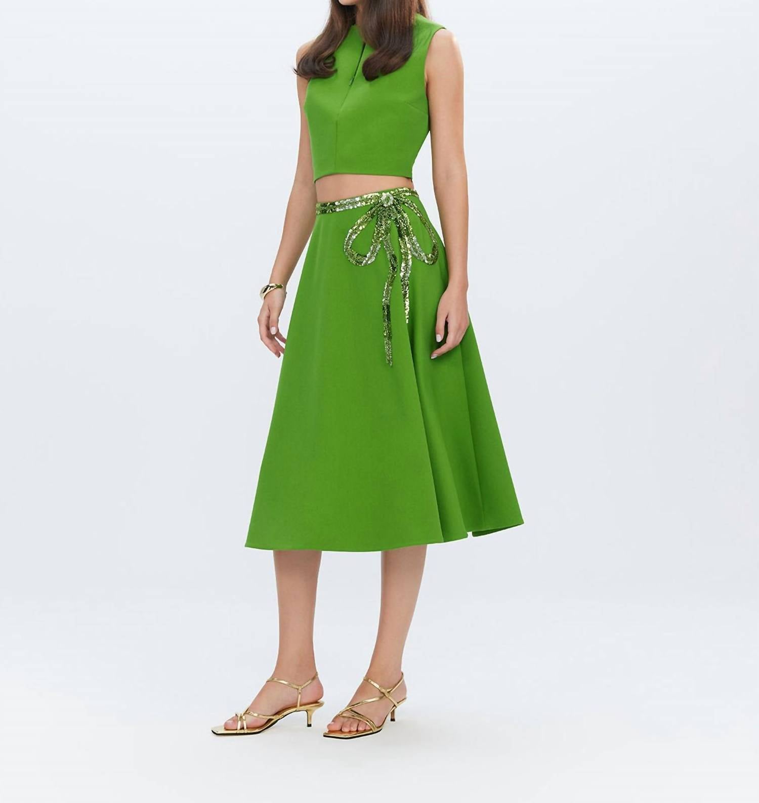 Theo The Label - Women's Harmonia Embroidered A Line Skirt