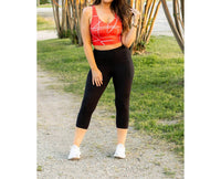Julia Rose Cassandra Capri Leggings With Pockets in black - women's pants - view 4