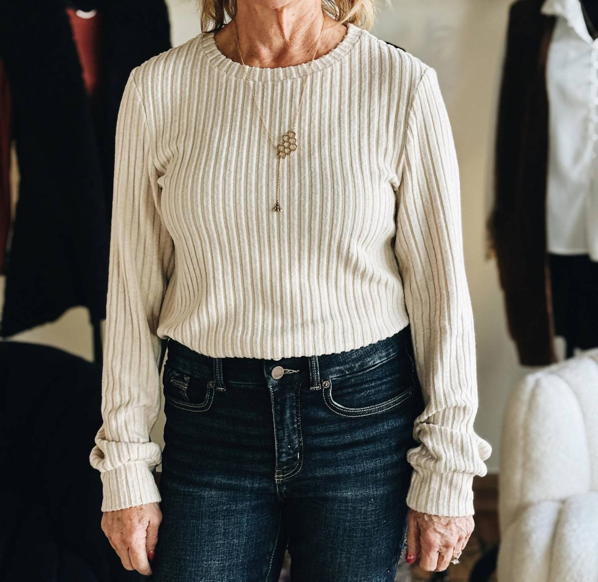 Little Daisy Closet - The Quiet Ease Ribbed Top