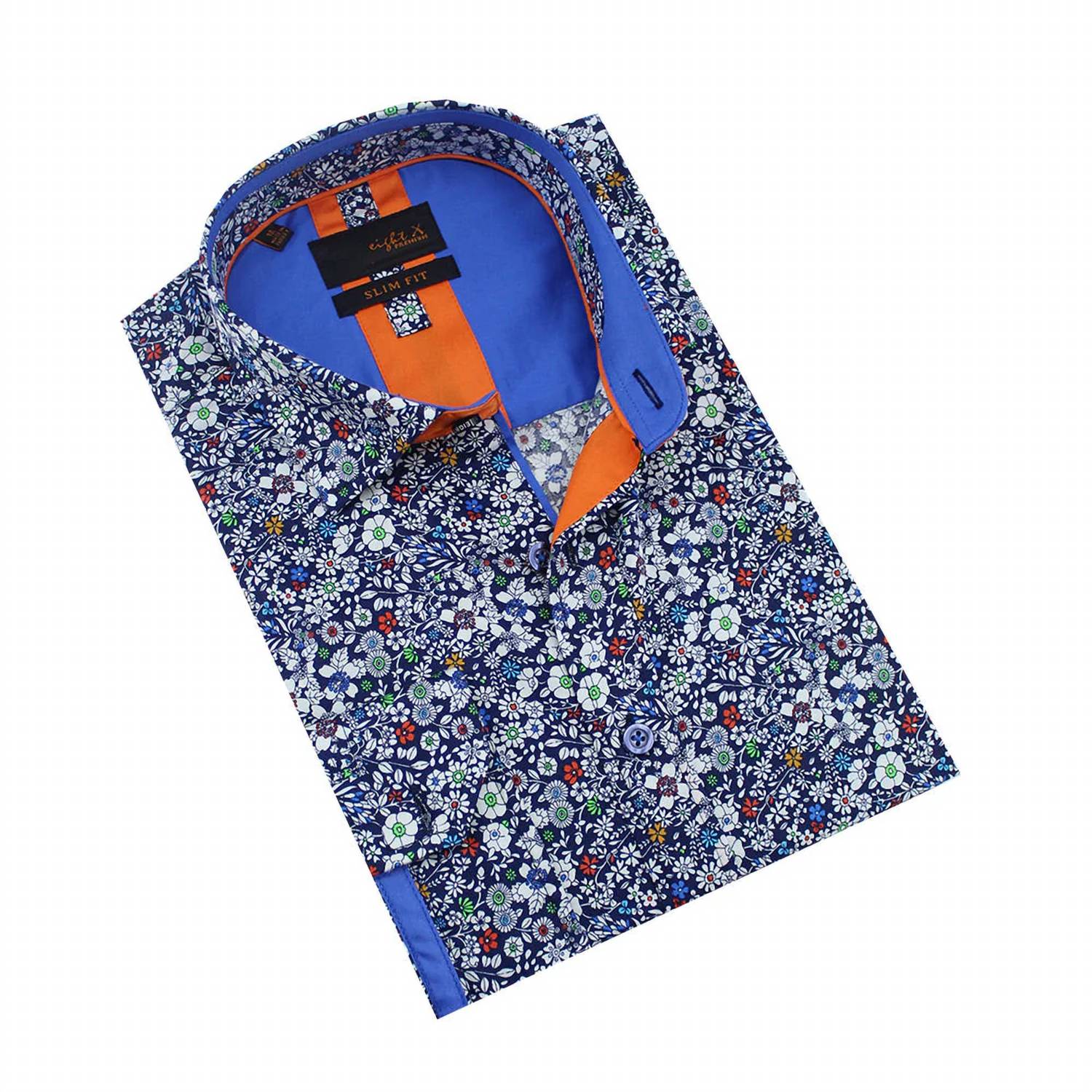 Eight X - Minimalist Multi Color Bloom Button Down Shirt