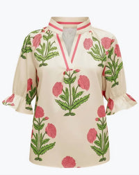 Umgee - Floral Blockprint Top -Plus