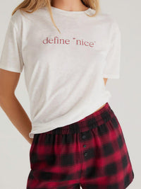 Z Lounge - Define Nice Short Sleeve Boyfriend Tee