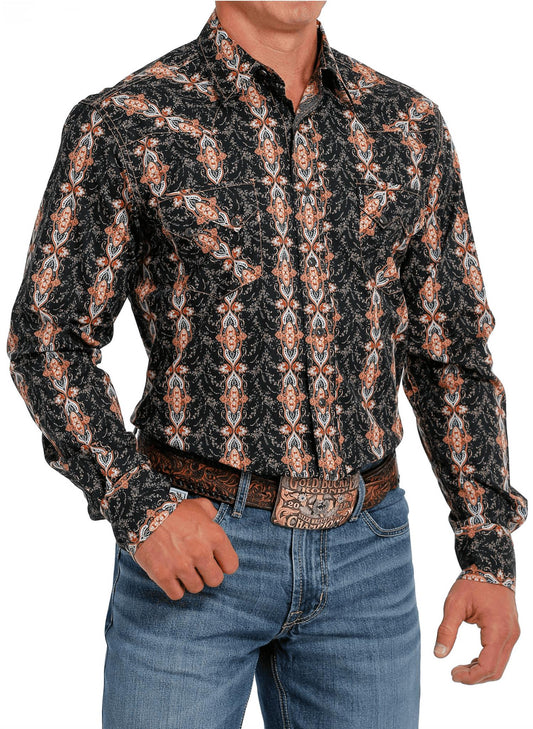 Cinch - Paisley Print Snap Long Sleeve Western Shirt