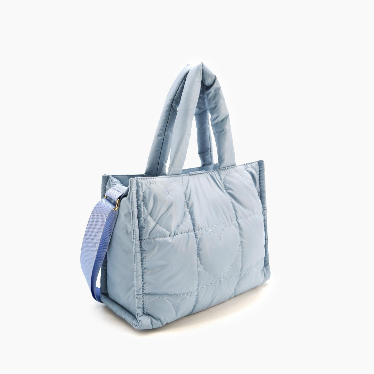 Like Dreams - Women's Kiara Quilted Puffer Heart-embossed Tote Bag
