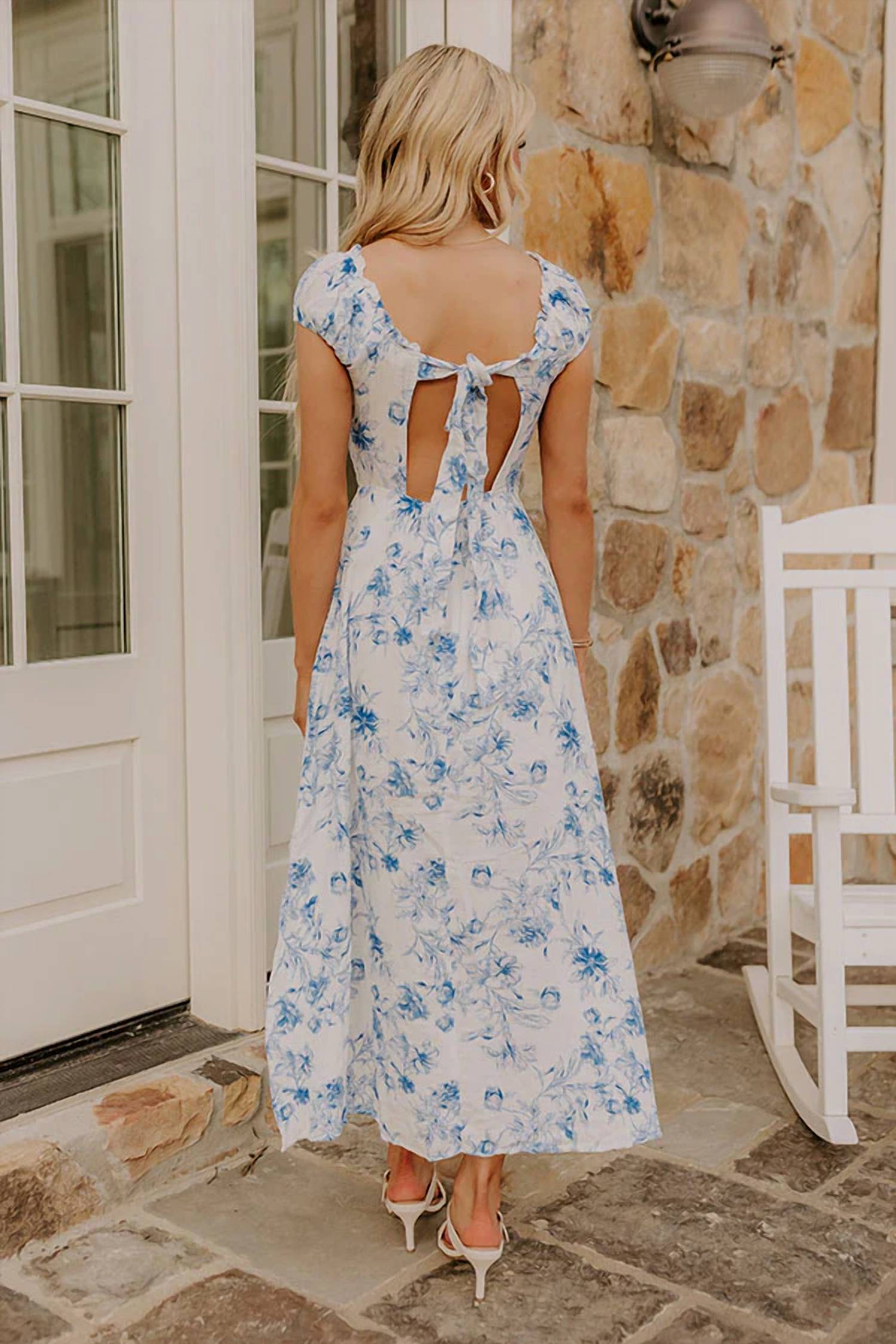 Fate Sweet Attention Floral Dress in white - women's dress - detail view