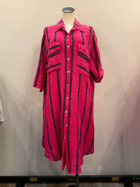 Liabella - Women's Striped Linen Dress