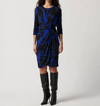 Joseph Ribkoff - Silky Knit Geometric Print Sheath Dress