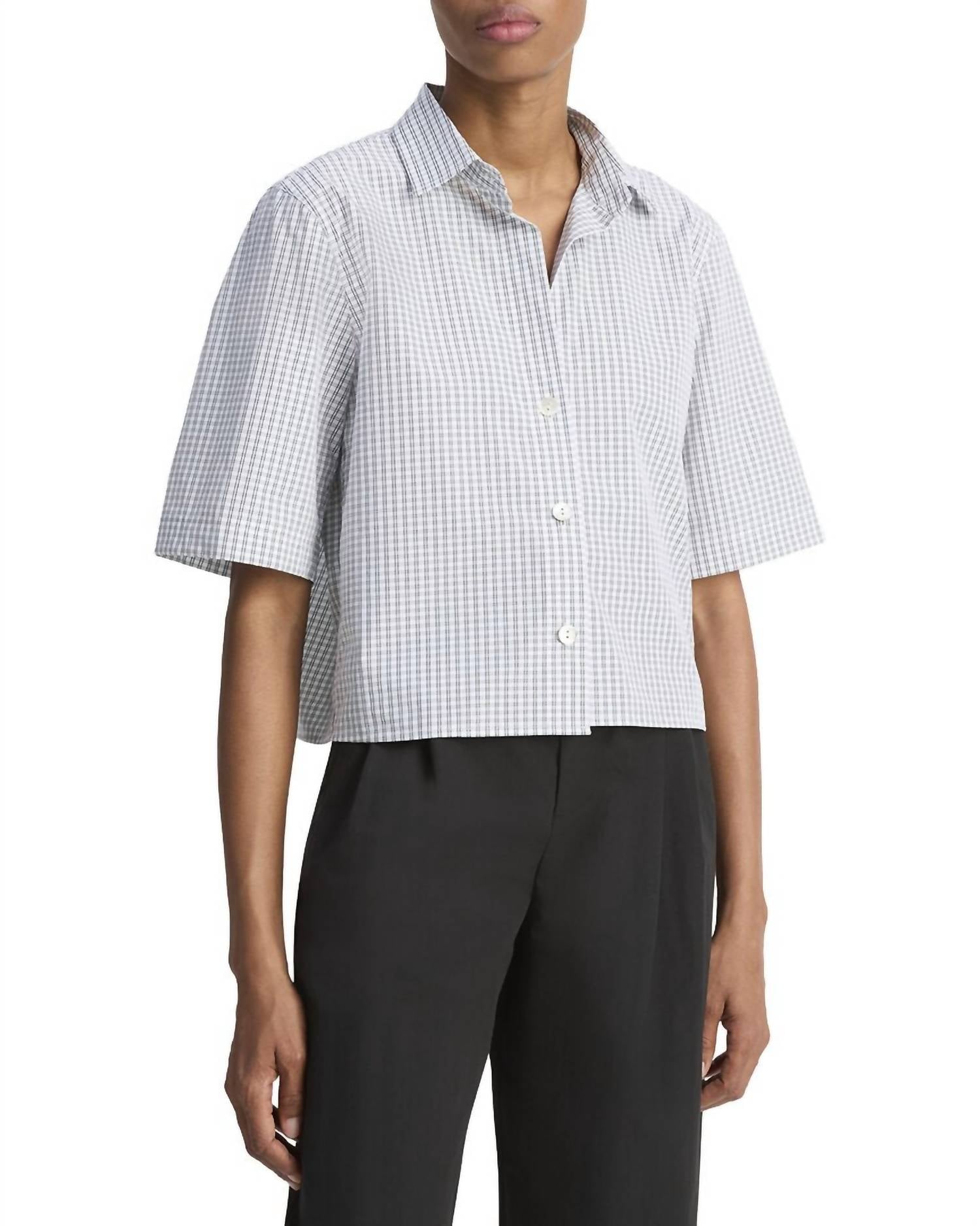 Vince - Cropped Check Shirt