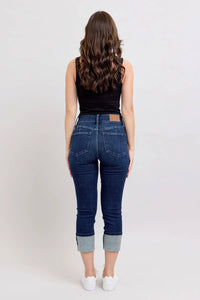 Judy Blue - Women's Ella Double Waist Cuff Capri Jeans
