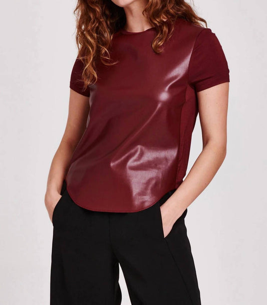 Elaina Vino Pleather Top