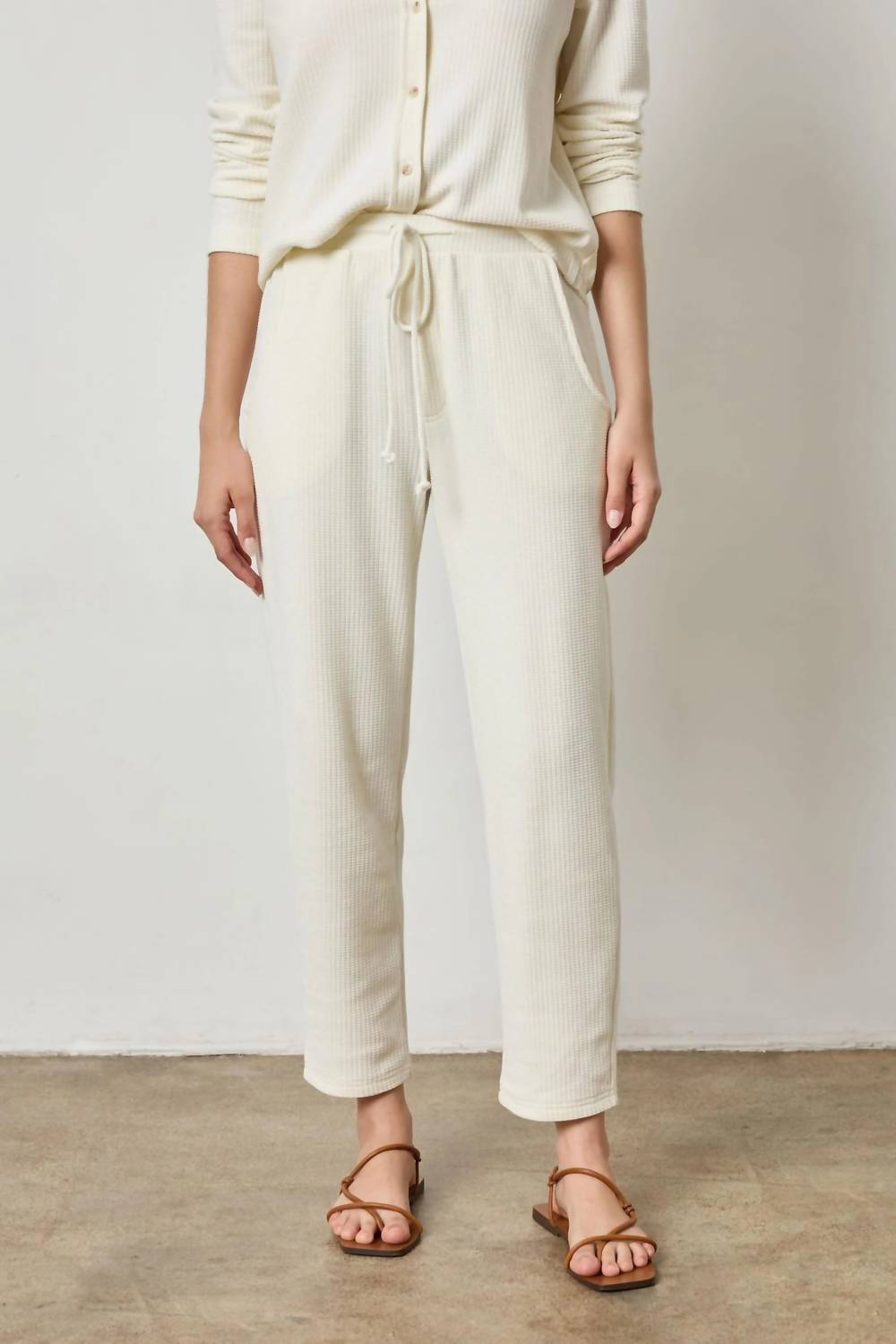 Lilla P - Drawcord Waffle Pants