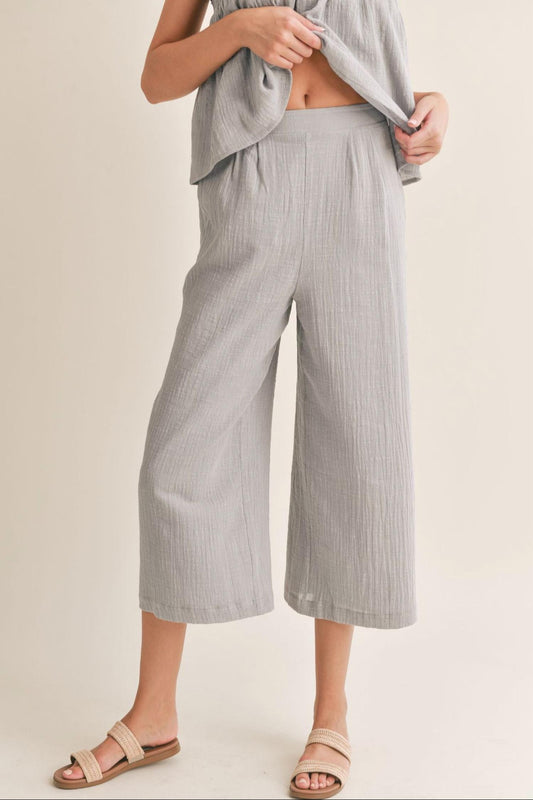 Sadie & Sage - Bird Song Wide Leg Cropped Pant