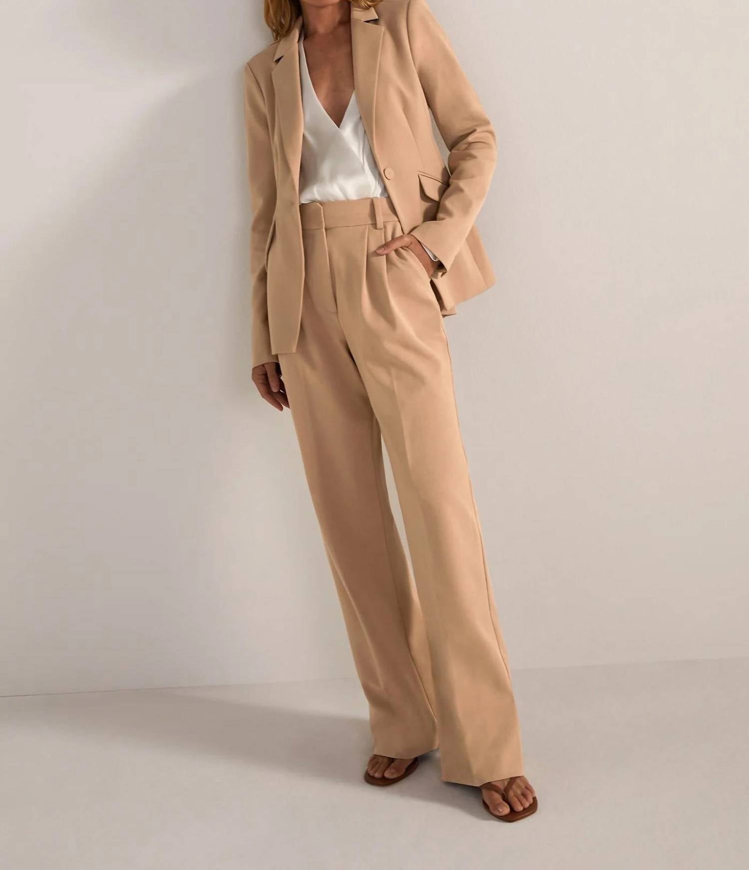 Favorite Daughter Favorite Wide Leg Pants in beige 1 - women's pants