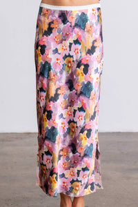 Go By Go Silk - Go Long For It Printed Silk Charmeuse Maxi Skirt