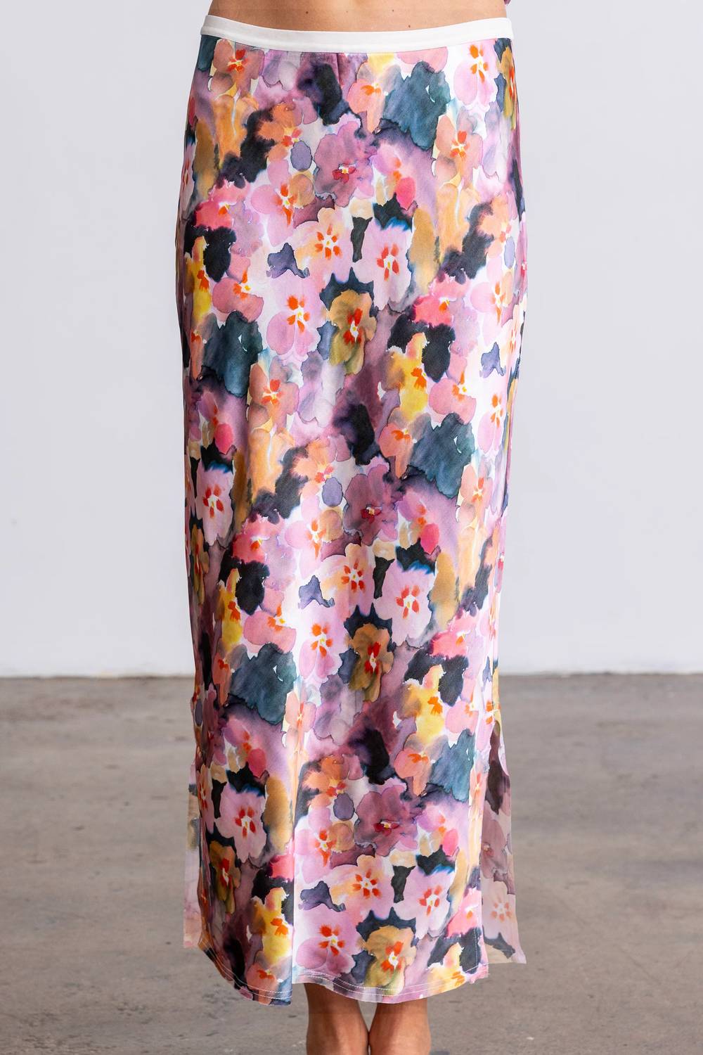 Go By Go Silk - Go Long For It Printed Silk Charmeuse Maxi Skirt