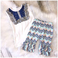 Pete + Lucy - Girls Chevron Pant Set