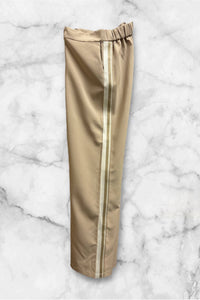 Art & Love USA Women's Side Stripes Solid Pant in beige - women's pants - detail view
