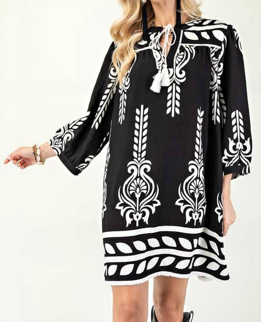 Gigio - Aztec Fringe Mini Dress