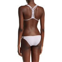 L*SPACE Solid Sly Bikini Bottom in amethyst - women's swimwear - detail view