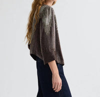 TWP She Talks To Angels Jacket in dark chocolate gunmetal - women's jacket - alternate view