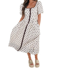 Entro - Sweet Like Summer Polka Dot Midi Dress