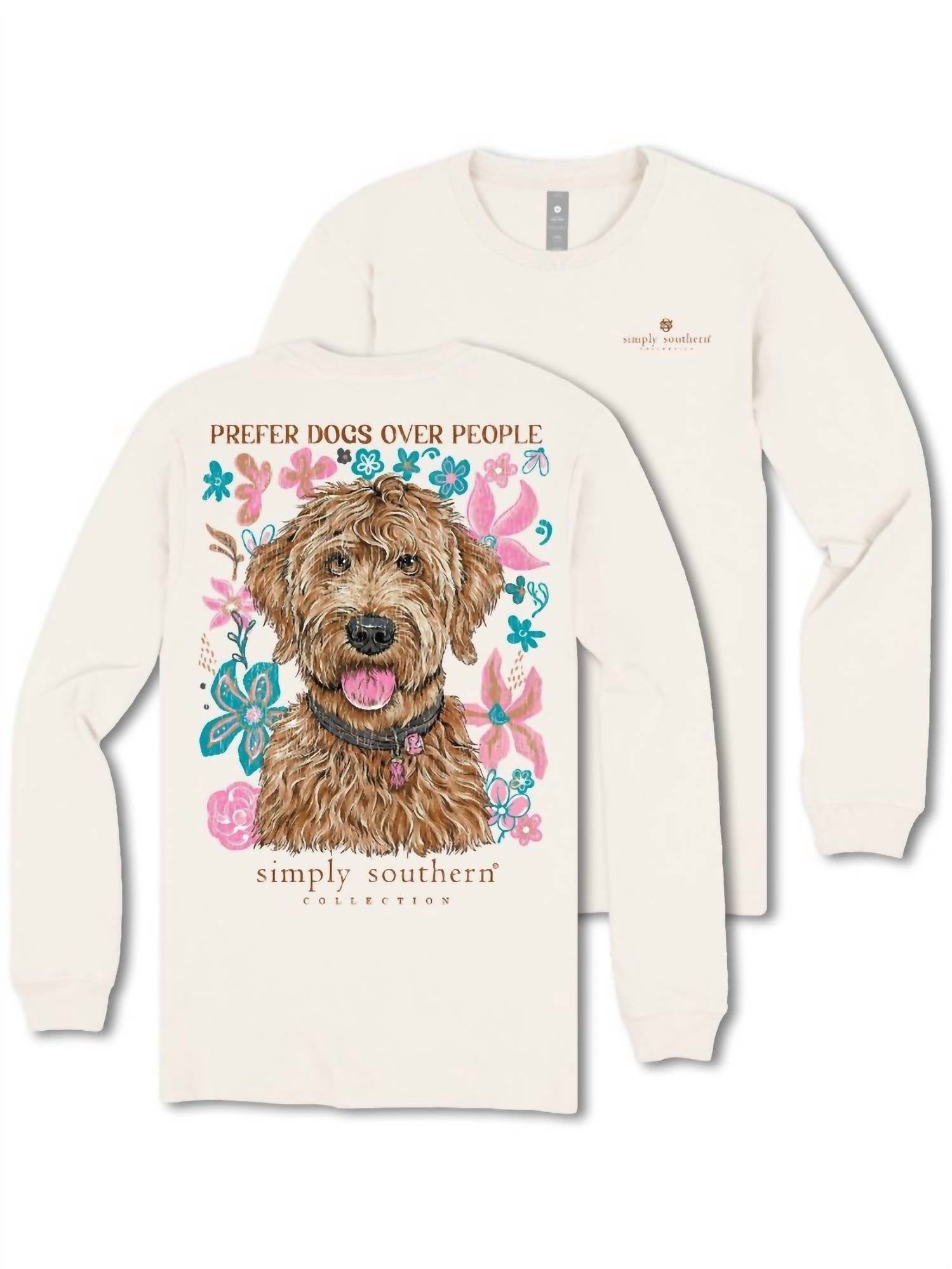 Simply Southern - Youth Dog People Linen Long Sleeve Shirt