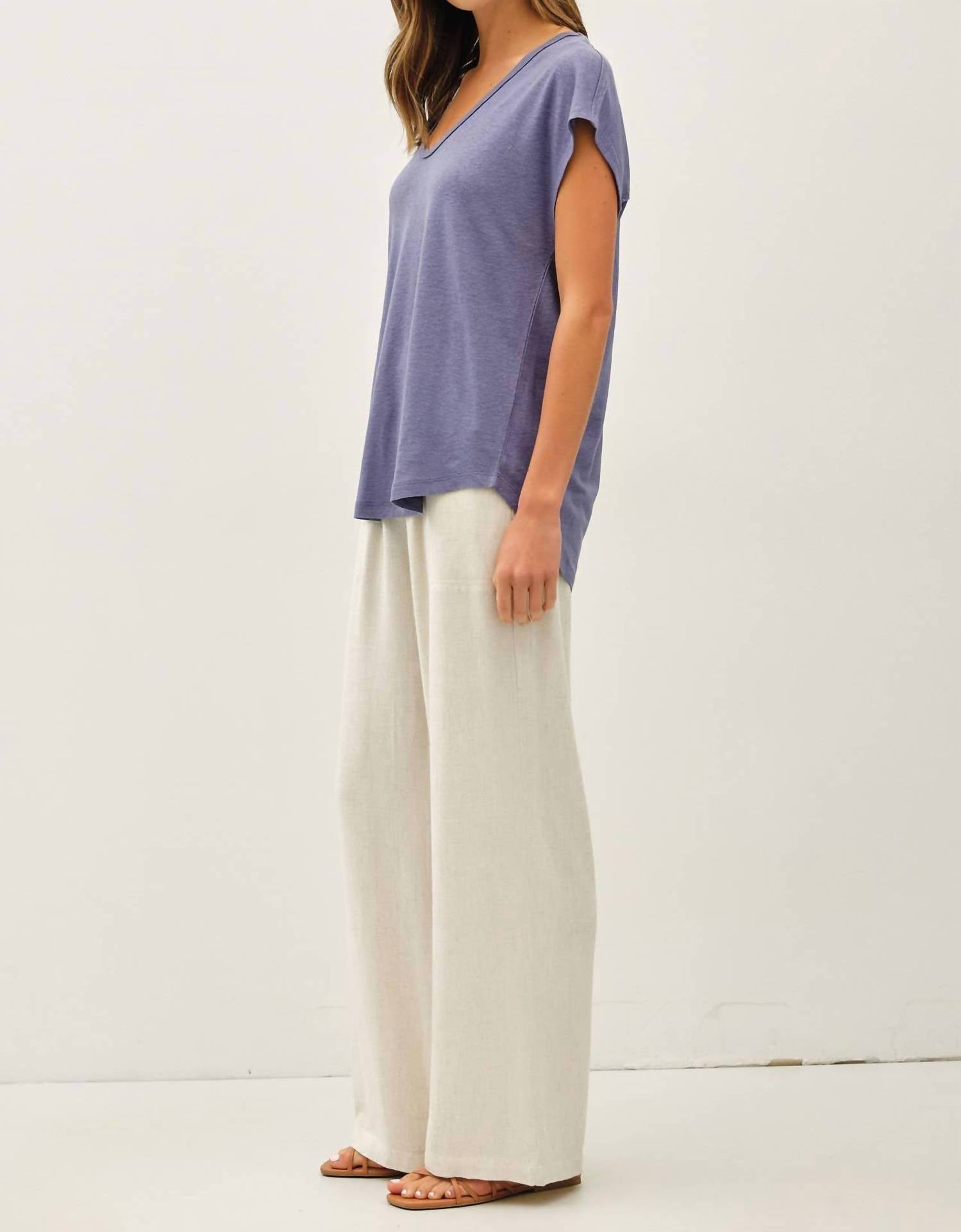 Be Cool - Jordan Raw Edge Linen Tee